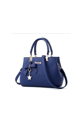 Wondernest Kadın Lüks Bez Erik Çiçeği Yay Tatlı Messenger Çanta Koyu Mavi Koyu Mavi