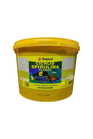 Tropical Cichlid Spirulina Flakes Pul Balık Yemi 100 G