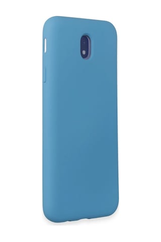 Cosmotex Newface Samsung Galaxy Uyumlu J7 Pro / J730 Kılıf Nano İçi Kadife Silikon - Mavi