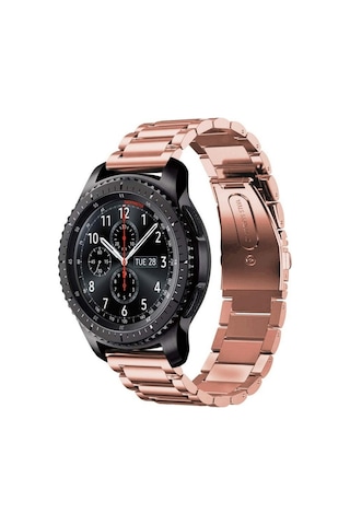 Huawei Watch Gt5 Gt4 Gt2e Gt2 Gt3 Gt3 Pro 46mm Paslanmaz Çelik Metal Kordon 22mm Rose Gold