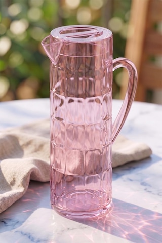 Akrilik Allegra Mürdüm 7 Parça Kadeh & Su Meşrubat Bardağı 450 Ml Ve Akrilik Allegra Mürdüm 1,5 Lt Sürahi Cam Değildir Diğer