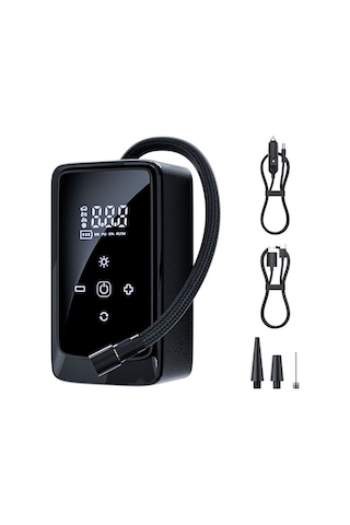 Padalink Kablosuz Araç Hava Pompa 140 Psı 3900mah Pil İle Dijital Manometre, Araba-motosiklet-bisiklet İçin Siyah, Hızlı Şarj Ve Akıllı Kontrol