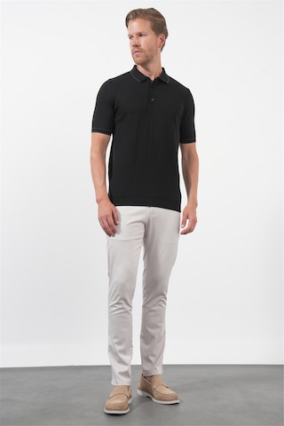 İmza Siyah Polo Yaka Kısa Kol Örme Comfort Fit %100 Pamuk Kazak 1012260151
