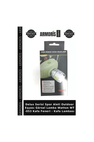 Delux Serisi Spor Aleti Outdoor Eşyası Görsel Lamba Watton Wt -053 Kafa Feneri - Kafa Lambası