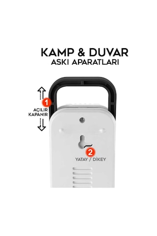 69 Power Li Işıldak Çekmeli Ipli Şarjlı Işıldak 2 Kademeli Aydınlatma Kamp