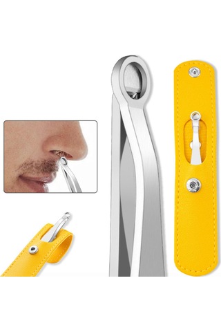 Homyl Vücut Yüz Kaş Için Suya Dayanıklı Burun Saç Cımbız Gümüş