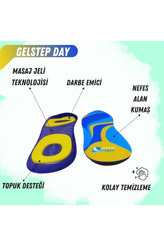 Magicfoot Gelstep Günlük Yürüyüş Tabanlığı - Ortopedik - Koşu, Spor, Yürüyüş - Aktif Yaşam Tabanlık