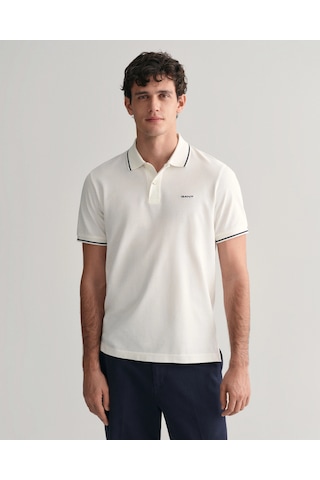 Gant Erkek Pike Polo T-shirt Regular Fit Beyaz