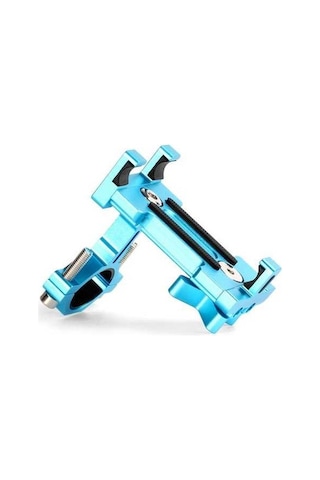 Besthome1 Bm03 Dayanıklı Alüminyum Alaşımlı Bisiklet Telefon Tutucu - Şok Emici Silikonlu, Mavi Renkli, Uygun Tüm Bisikletlere, Mavi