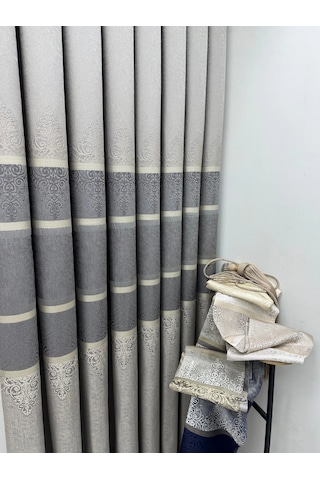 Nivemeshome Çakı Fj672069 V-5422 Taş 1/3 Sık Pileli Fon Perde Apm Taş