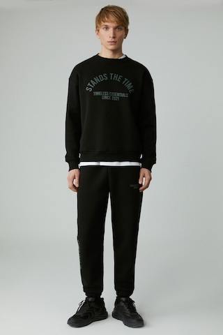 Grımelange Norton Erkek Yuvarlak Yaka 3 İplik Siyah Sweatshirt Siyah