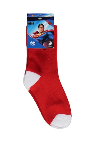 Superman Süperman 3'lü 2-12 Yaş Erkek Soket Çorap - Standart