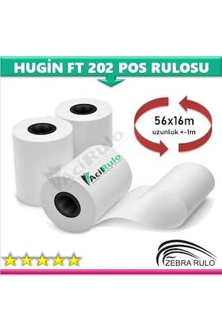 50 Adet - Hugin Ft 202 Pos Rulosu