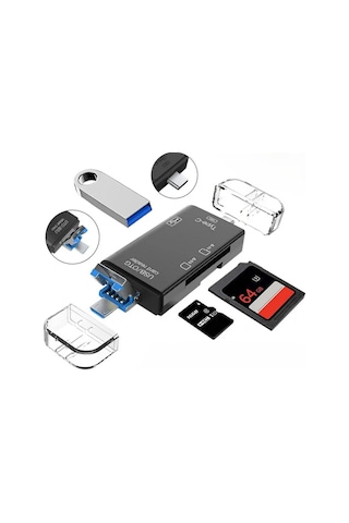 Zr826 Atud-05 6 İn 1 Otg Card Reader Evimdeyokyok