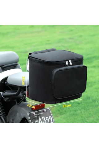 Konesam Elektrikli Motosiklet Arka Sırt Çantası, Bisiklet Depolama Çantası, Büyük Kapasiteli, Dayanıklı Malzeme, Kolay Kurulum, Siyah Renk