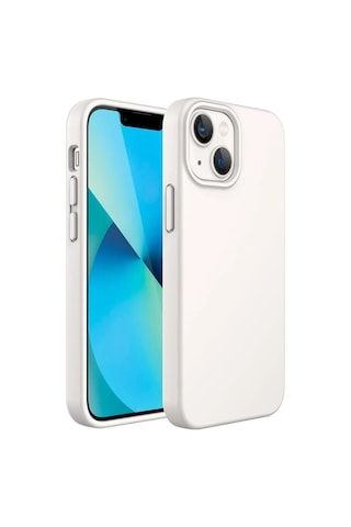 İphone 13/14 Uyumlu Lansman Kılıf Leke Kir Su Tutmayan Yüzey İçi Kadife Mükemmel Hissiyat Beyaz