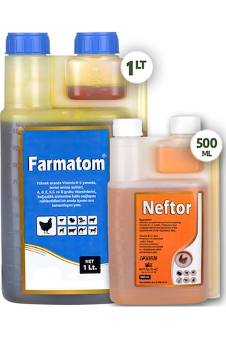 2li Set Kuşlar Için Farmatom Vitamin 1 Lt Neftor Hırıltı 500 Set 2li Set Kuşlar Için Farmatom Vitamin 1 Lt Neftor Hırıltı 500 Set