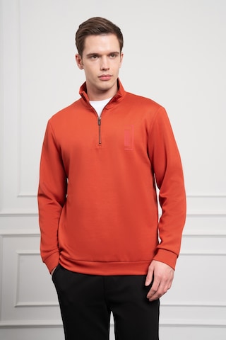 Morven Erkek Kiremit Femuarlı Bato Yaka Dynamic Fit Rahat Kesim Sweatshirt 25ms063001460 Kiremit Kiremit