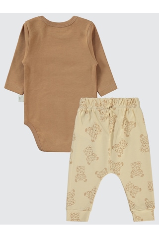 Civil Baby Kız Bebek 3'lü Takım 6-18 Ay Kahve Kahve