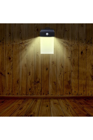 Shineyee Dış Mekan Güneş Enerjili 50led Isı Işığı - Ip65 Su Geçirmez, Vücut Algılama, Bahçe Duvar Aydınlatması Ilık Beyaz