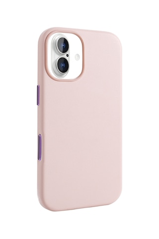Apple Uyumlu iPhone 17 Kılıf M-safe Şarj Özellikli Pu Deri Görünümlü Zore Kupra Kapak Pembe
