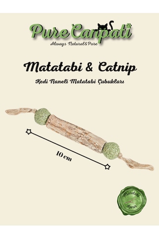 Purecanpati Catnipli Matatabi Stick Kedi Diş Kaşıyıcı Oyuncak