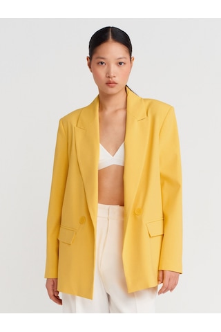 Dilvin 60767 Blazer Ceket-sarı Sari