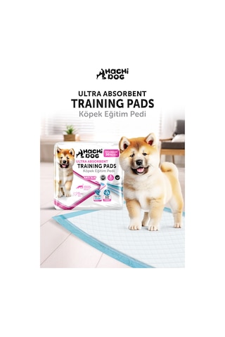 Köpek Eğitim Pedi 60x90 Kaydırmaz Bantlı 5 Katman 90 Adet Pink Pack