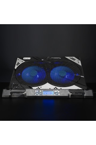 Rush RC828 Ironice Çift Fanlı Led Aydınlatmalı Laptop Notebook Soğutucu