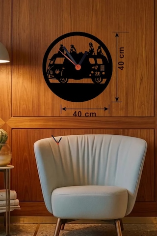 Mey Najmaddin Fitness Motivasyon Tasarım Ahşap Duvar Saati - 40x40 Cm Sporcu Hediyesi Najmaddin Çok Renkli