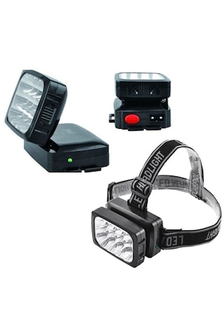 12 Ledli Şarjlı Kafa Lambası Power Ledli Kafa Feneri Tepe Lambası Evimdeyokyok Çok Renkli 72750451