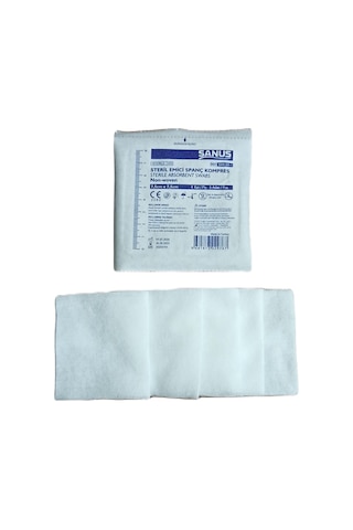 Sanus Steril Emici Spanç Non-Woven Kompres 100 Adet