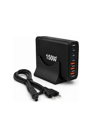 Orret Home 150w Gan Hızlı Şarj İstasyonu, 6 Portlu Masaüstü Şarj