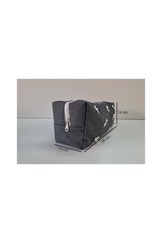 Dreamy Gray Denim Fiyonklu Tüm Saç Şekillendiricilerine Uygun Organizer Çanta Tb043