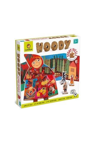 Ahşap Puzzle - Kırmızı Başlıklı Kız Canlı Renkler