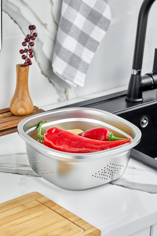 Cooker Maxflow 26 Cm Çelik Süzgeç Yk1872 Gümüş