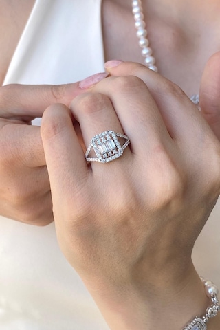 7,5 Mm Kadın Baget Kesim Doğal İnci Küpe Kolye Bileklik Yüzük Dörtlü Set 10 Gümüş