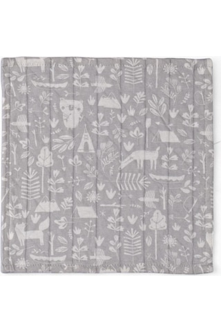 Uygun Bebe Bebek Ağız Bezi Kamp Desenli Gri 25x22 Cm Gri