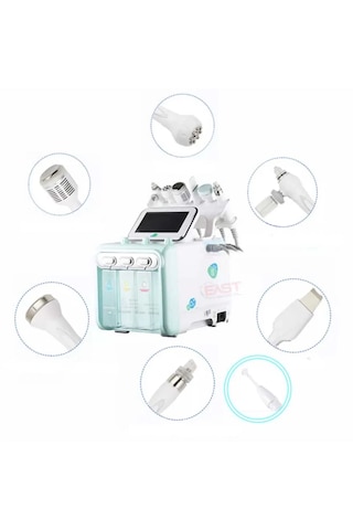East Medikal Hydrafacial 8 in 1 Led Maskeli + Yüksek Frekans Cilt Bakım Cihazı