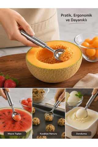 Palu Gastro Paslanmaz Çelik Dondurma Kaşığı, 1 Adet, 22 Cm