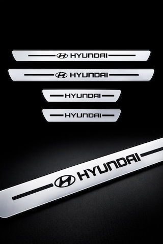 Hyundai Krom Plastik 4 Parça Kapı Parlak Eşik Seti