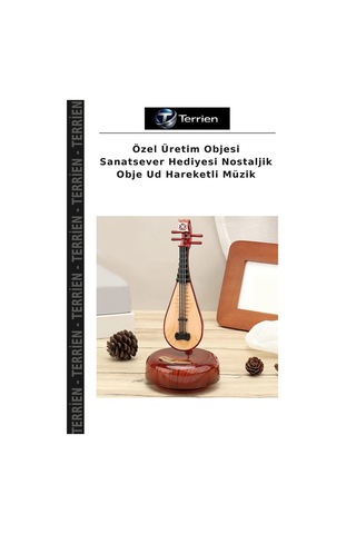 Özel Üretim Objesi Sanatsever Hediyesi Nostaljik Obje Ud Hareketli Müzik