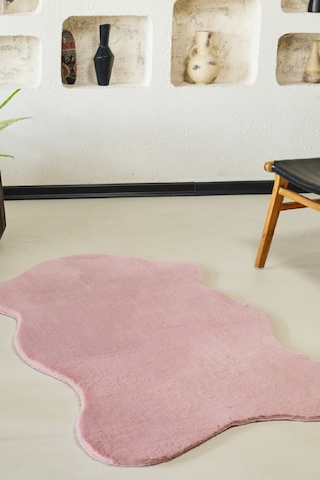 Kaşmir Halı 7/24 Cosy Premium Pembe 70x100 CM Salon Mutfak Halısı Yolluk Kilim