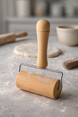 Ahşap Rulo Hamur Açıcı Merdane-mini Ahşap Saplı Pizza & Börek Hamur Açma Merdanesi Ahşap