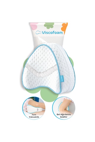 Viscofoam Kalp Diz Arası Ortopedik Yastık Bacak Arası Visco Yastık - 23x23x5cm