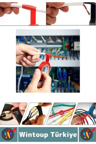 Elektrikbandı Dayanıklı Pvc Kablo İzolasyon Onarım Kısa Devre Önleme Estetik Renkli Elektrik Bandı