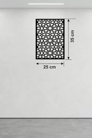 Znv Zenvia Mey İthalat Geometrik Yıldız Geçme Ahşap Duvar Tablosu - 25x35 Cm Lazer Kesim Selçuklu Motifi Znv2025 6446404