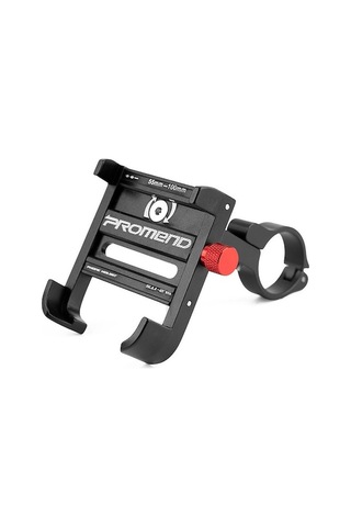 Ebitda Promend Sjj-275 Alüminyum Bisiklet Telefon Tutucu, 55-100mm Cep Tel. Uygun, Siyah Gidon Uygun Siyah