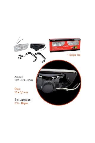 Carub 12v Sis Lambası Toyota Uyumlu Tip Beyaz Br3009301 (emark Belgeli)
