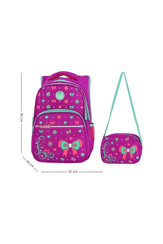Waddell Çanta Mor Papyon İlkokul Çanta Seti - Waddell Bag Kız Oku